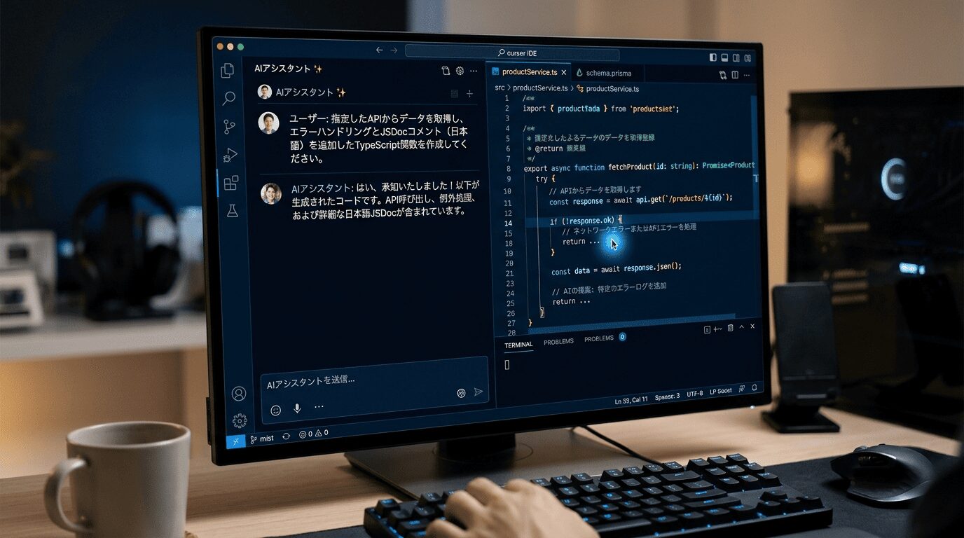 AI開発ツールの進化 - バイブコーディングツールの画面イメージ